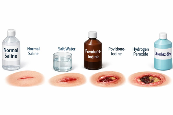 هر محلول برای چه زخم‌هایی مناسب است؟