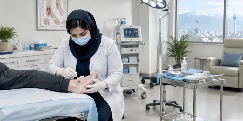 بهترین کلینیک زخم پای دیابتی تهران