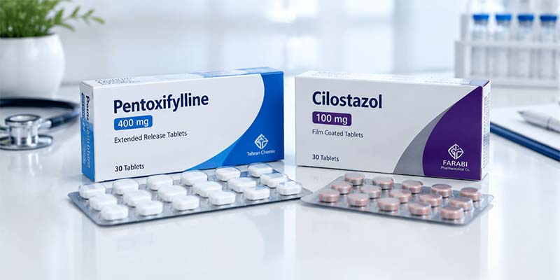 پنتوکسی‌فیلین و سیلوستازول 