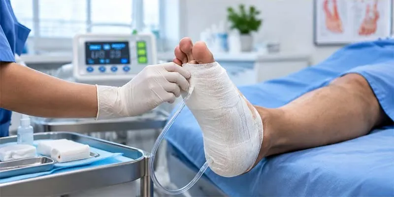 پانسمان-زخم-پای-دیابتی پانسمان زخم پای دیابتی